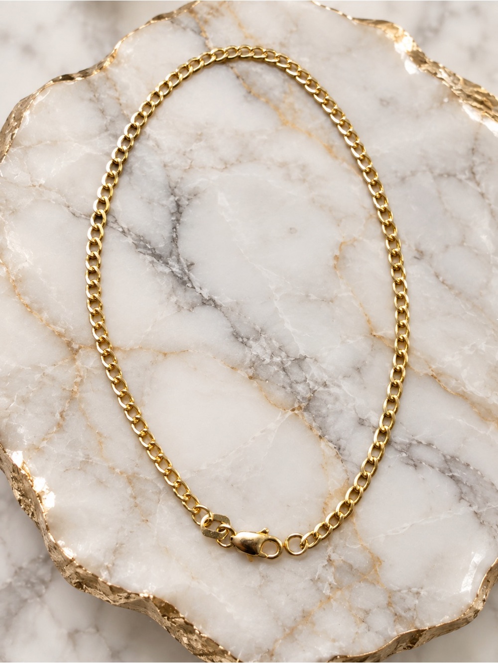 14K Solid Yellow Gold Cuban Link Bracelet 7” 2mm Real Gold NEW